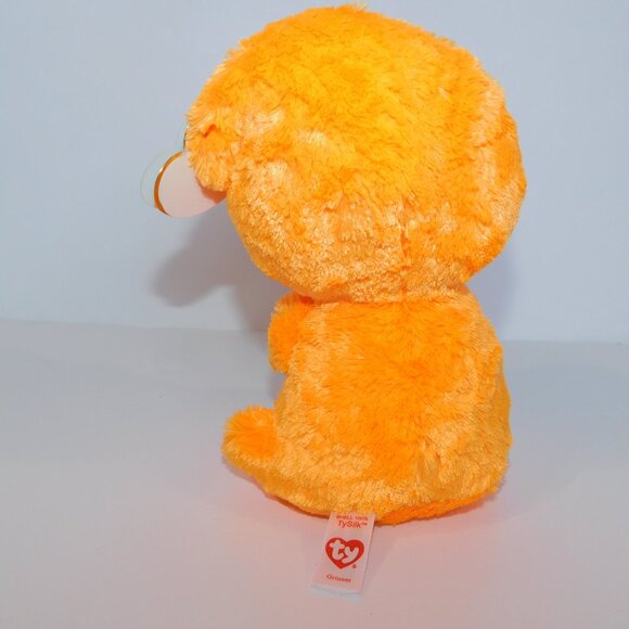 Ty Beanie Boos Grinner Orange Black Trick or Treat Ghoul 7" Plush New with Tag - Picture 7 of 8